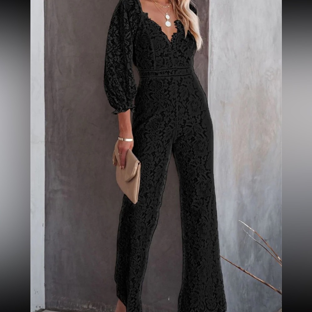 Black Lace Jumpsuit